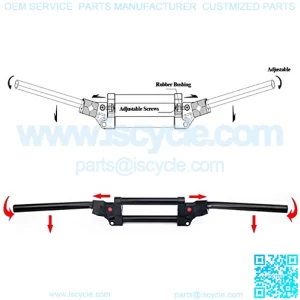 TARAZON ATV 1 1/8" (28mm) Anti Vibration Universal Adjustable Handlebar for Honda TRX400 450 500 Foreman 400 450, FourTrax 125 200 250 300, Rancher 350, for Kawasaki, for Yamaha, for Suzuki