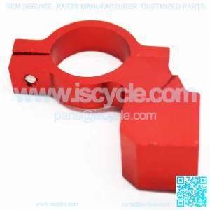 Mirror seat handlebar clamp (red)