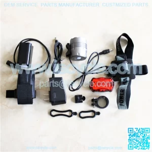 Bicycle charging car headlights LED T6 riding tail lights full set