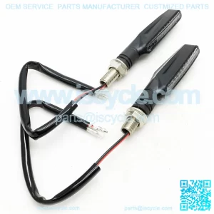 Motorcycle 12 LED Turn Signal Indicators Blinker Amber Light Black