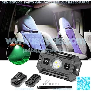 LED Dome Light W/ Switch Universal LED Light Utility Roll Cage Light Car Interior Reading Light LED Rock Lights Interior Dome Light for UTV RZR 4x4 Can-Am Polaris Ranger Truck-White/Green