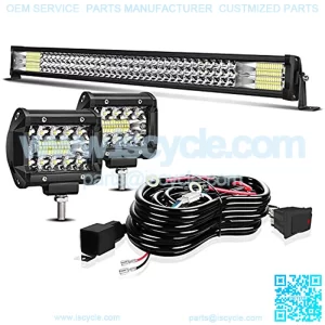 Led Light Bar 32 Inch 405W Spot Flood Offroad Driving Lights w/4" Pods Cube Auxiliary Led Work light Fit Truck Polaris RZR Trailer Tacoma Boat ATV UTV Polaris SUV Pickup