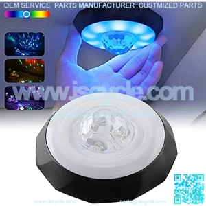 Car Reading Lamp LED Interior Lighting Trunk Lamp Car Ceiling Decoration DJ Colorful Atmosphere Light With Voice Control USB Rechargeable 3 Modes Adjustable Brightness