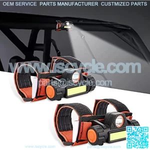 2PCS Universal Roll Bar Mount LED Light, Klutchtech Interior Dome Light Work Light for UTV ATV Polaris RZR Golf Car Truck Off-Road Pickup Boat-Orange