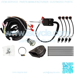 Universal ATV / UTV Turn Signal Kit (With Column Turn Switch & Horn button)- Fits Honda, Polaris, Can-Am, Kawasaki, John Deere, Arctic Cat, & More! | LED Signal Lights | Includes 105 dB horn!
