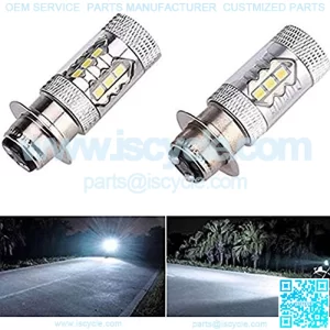 80W Super White LED Headlights Bulbs - Yamaha ATVS YFM350 400 450 660 700 Raptor Blaster 200 Banshee 350 Upgrade