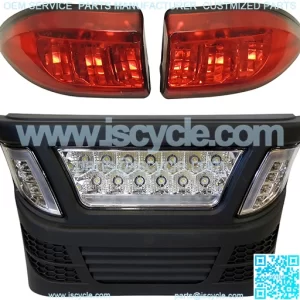 Club Car Precedent LED Light Bar Bumper Kit w/ LED Accent Lights (Electric 08.5+)