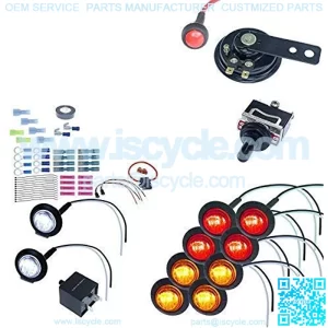 ATV/UTV SXS Turn Signal DIY Street Legal Kit (No Wire, Round LED)