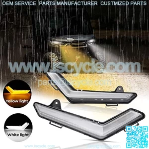 Defender LED DRL Daytime Running Light Kits, Durable High Brightness Front Driver Passenger Signal Light Set with White/ Yellow Light Compatible with Defender& Defedner Max 2020+,5% coupon applied at checkout,with coupon