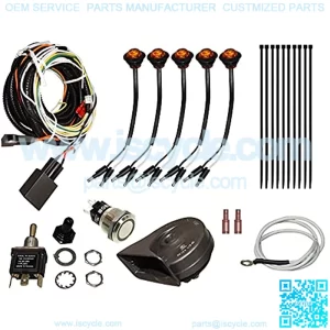 Turn Signal Kit with Turn Signal Toggle Switch and Dash Horn for Kawasaki Mule Pro FXT/DXT/DX/FX/FXR (2016+) - Easy Installation!