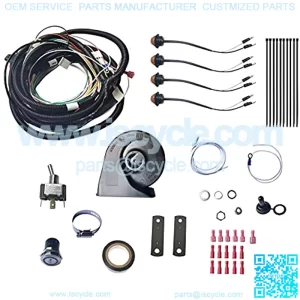 UTV Turn Signal Kit with Toggle Switch and 105D Dash Horn Compatible with Polaris RZR Pioneer Commander Kawasaki Teryx Arctic Cat