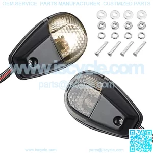 Smoked Flush Mount Turn Signal Blinker Light Compatible with Honda CBR600RR CBR1000RR Suzuki GSXR 600 750 Kawasaki Ninja 300 400 Yamaha YZF R6 R1 Universal for 12V Motorbike