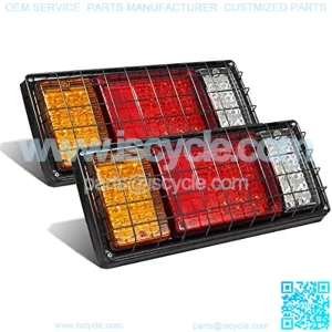2Pcs LED Truck Trailer Tail Lights Bar Kit 40 LED Waterproof Tail Turn Signal Brake Light Running Reverse Light with Iron Net Protection 5 Wires 10V-30V for Truck Boat Trailer UTV RV Camper,5% coupon applied at checkout,with coupon