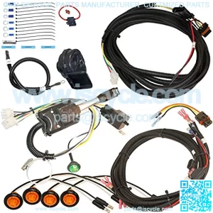 Plug and Play Turn Signal and Horn Street Legal Kit With Hazard Black Steering Column Switch for 2015-2018 Polaris RZR 900 S 1000 xp Turbo
