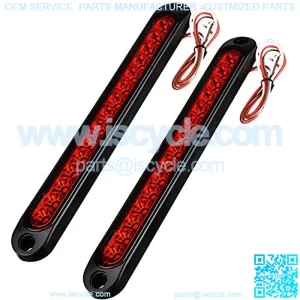10" 15 LED Trailer Brake Tail Light Bar Stop Turn Tail Lights Assembly Identification Clearance Strip Red Light Waterproof for Wrangler Silverado Golf Cart Offroad Truck RV UTV ATV,5% coupon applied at checkout,with coupon