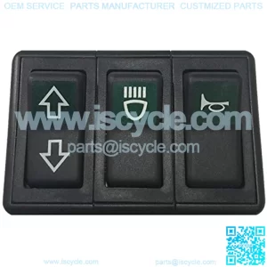 3" Horn, Light & Turn Signal Combo Switch 3 Piece Illuminated Rocker Switch Panel Set