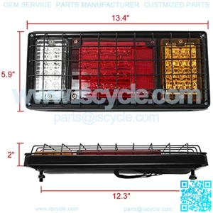 2 Pack Trailer Tail Lights Kit Waterproof Turn Signal Brake Reverse Running Lights LED Tail Light for Truck Boat Trailer UTV UTE RV Camper Pickup 40 LED
