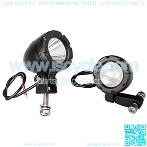 Lightronic 2" Round Compact 5W 6000K Super Bright White LED Off-Road Auxiliary Driving Spot Light/Pods Light for Motorcycle & Bike, Spot Beam, Lexan Polycarbonate Lens, IP68 Waterproof Rating, 2PCS