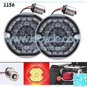 LX-LIGHT Pair 3 1/4" Bullet Style Rear Brake Light LED Turn Signal Kit with 1156 Base Compatible with Harley FLHR FLHRC FLSTC FLHTCU,10% coupon applied at checkout,with coupon