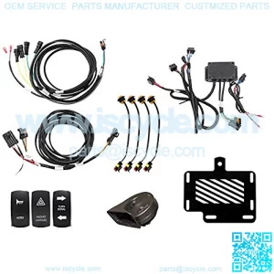 Deluxe Turn Signal Kit for Polaris Ranger Full Size XP 900 / Crew (2013+) With Dash-Mounted Turn Signal Rocker Switch - Plug and Play For Easy Installation!