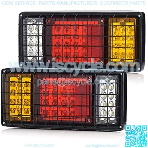 Linkitom 40 LED Truck Tail Light Bar, Super Bright Tail Turn Signal Brake Reverse Tail Light with Iron Net Protection for 12/24v Truck Boat Snowmobile Trailer Pickup RV Camper UTV UTE Vans