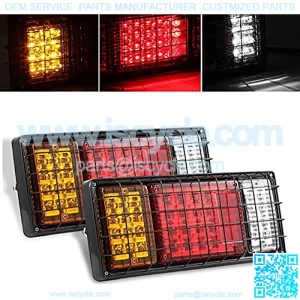 40 LED Trailer Tail Lights Kit Waterproof Turn Signal Brake Reverse Running Lights LED for Truck Boat Trailer UTV UTE RV Camper Pickup (2 Pack)