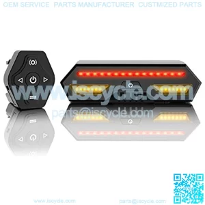 Bike Tail Light with Turn Signals-Wireless Remote Control Waterproof Bicycle Taillight-USB Rechargeable Ultra Bright Safety Warning Bike Brake Rear Lights-Easy Installation