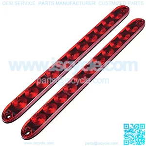 2PCS 16 inches 11 LED Red Trailer Light Bar - Waterproof Sealed Park Turn Signal Light Tail Brake Stop Bar Truck Trailer Marker ID Bar