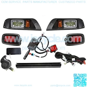 Revenge Golf Cart Parts & Accessories EZGO TXT LED Street Legal Deluxe Light Kit with Hi-Low Beam 1996-2013