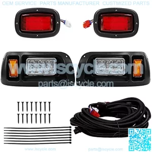 Club Car DS Light Kit Golf Carts 12V LED Headlights & Tail Lights Kit Combo Street Legal for Club Car DS Gas & Electric(1993 & Newer Models)