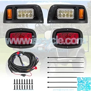 Golf Cart LED Headlight And Tail Light Compatible with 1993 - Up Club Car DS Golf Carts 12V