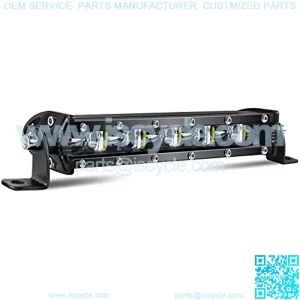 CO LIGHT Led Light Bar Single 7 inch Slim Single Row Lightbar Driving Combo Beam Off Road Work Lights with Mounting Brackets & 6D Reflectors for Truck, Car, Cabin, Boat, ATV, UTV