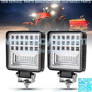 4 Inch LED Light Pods,2 Pcs Square Tractor Work Lights Spot Flood Driving Small Light Bar for Truck Equipment Vehicle Pickup UTV ATV Golf Cart