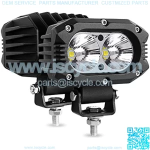 LED pods light 2PCS 4 Inch 80W Flood Light Bars Single Row 8000LM Off Road Driving Fog Light for Truck SUV Boat