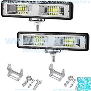 Golf cart Lights, 6 inch LED Light Bar 48W 6000K Super Bright Off Road Driving Work Light for ATV UTV Car Truck Golf Cart