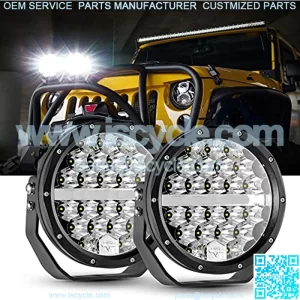 7 Inch LED Round Driving Light 2PCS, 240W 24000 Lumens Waterproof Offroad Lights Pods, Spot Lights Bar Led Work Lights for Trucks Pickup Jeep Wrangler Golf Cart Ford F150