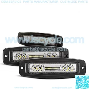 7" Flush Mount LED Light Pods, 2 Pcs 4800LM Off Road LED Work Lights Bar Flood Spot Combo Beam Driving Fog LED Bumper Lights for Truck Golf Cart UTV ATV