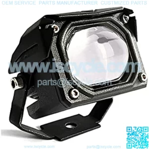 60W 6000LM LED Spotlight Len Motorcycle Driving Fog Light,Yellow White Far Near Light Flash LED Work Light Pod for Motorcycle ATV UTV SUV Car Tractor Forklift Truck Boat (1Pcs)