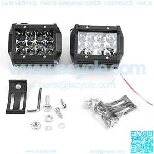LED Work Light, 1 Pair 10V-48V 4inch 4-Row 36W Universal Working Light Bar Driving Lamp for Trucks Forklifts Off Road Vehicles Engineering Vehicles Cars Ships Motorcycles