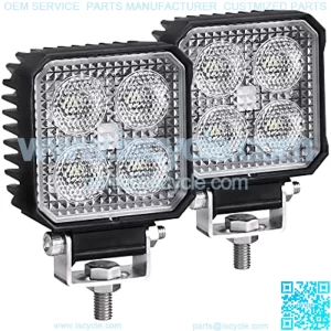 2.8inch LED Work Lights 48W 5500LMS 12V Flood Light Bar Waterproof Square Lights for Truck Tractor Off Road ATV UTV Jeep Golf cart Boat