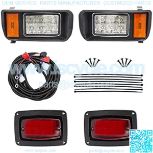Club Car DS Led Head Light Kit Headlight and Tail Light Assembly for 1993-up Golf Cart Factory Style 101988002 101988001