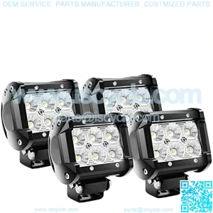 LED Pods 4PCS 18W 1260lm Flood LED Light Bar Driving Fog Light Off Road Lights Work Light 24V 12V For Motorcycles Van Camper Wagon Car Pickup ATV UTV SUV Truck Boat