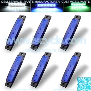 6Pcs Led Rock Lights, Fender Wheel Well Lights, Led Underglow Kit for Golf Cart, Truck, Jeep Wrangler, RZR, Offroad, F150, F250, Snowmobile (Blue)