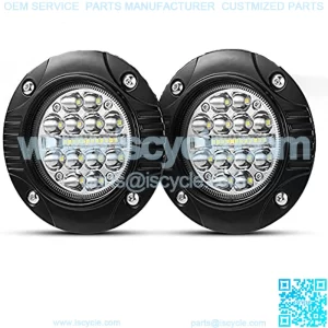 Flush Mount LED Light Pods 5 Inch LED Work Light Bar Pair 48W Driving Bumper lights Flood Spot Combo Off Road Fog Lights Waterproof for Tractor Truck ATV UTV Golf Cart