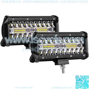 6 Inch LED Pod Lights, SWATOW INDUSTRIES 2PCS 240W Spot Flood Combo Light Bar Triple Row LED Driving Light Off Road Fog Lights LED Work Light for Truck Tractor SUV ATV UTV Boat