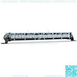 12 Inch Single Row Led Light Bar - BEAMCORN Ultra-Slim [14in w/ Bracket] 80W 10000LM Combo Spot Flood Light for Offroad Trucks ATV UTV SUV Boat Waterproof