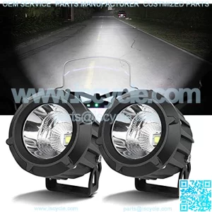 Chelhead Led Driving Lights, 3.5 Inch Round Cannon Pod Led Lights for Bumper Lights, Auxliary Lights, Ditch Lights Compatible with Motorcycles Tractor Jeep Toyota Bronco Can AM Polaris