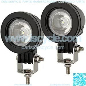 LED Spot Light Motorcycle Driving Fog Lights 2Pcs 2Inch Round Waterproof LED Pod Lights Work Auxiliary Lights Offroad Driving Lights Fit for Motorcycle Auto Truck UTV SUV Tractor Forklift