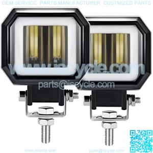 3 Inch LED Light Bar 9-36V 80W 10000LM 6000K Spotlight DRL Angel Eyes Led Driving Light Off Road LED Light Pods for Trucks Car SUV 4x4 Motorcycles Pack of 2 IP68 Side Positioning Lights