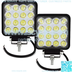 2 PCS 4 inch Led Work Light Bar 48W Driving Pods Spot Beam Work Lamp for Jeep Off-Road SUV Boat 4X4 JK 4Wd Truck 12V-24V